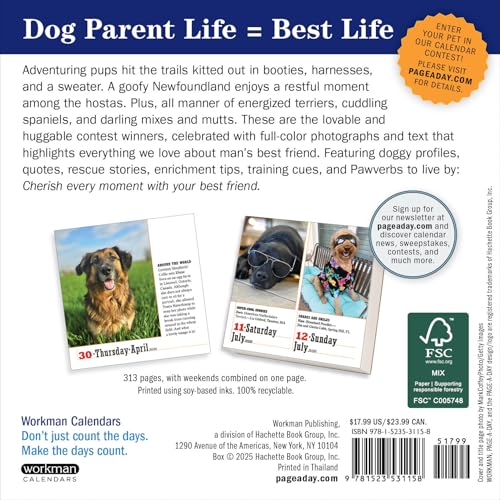 365 Dogs Page-A-Day® Calendar 2026: The World's Favorite Dog Calendar