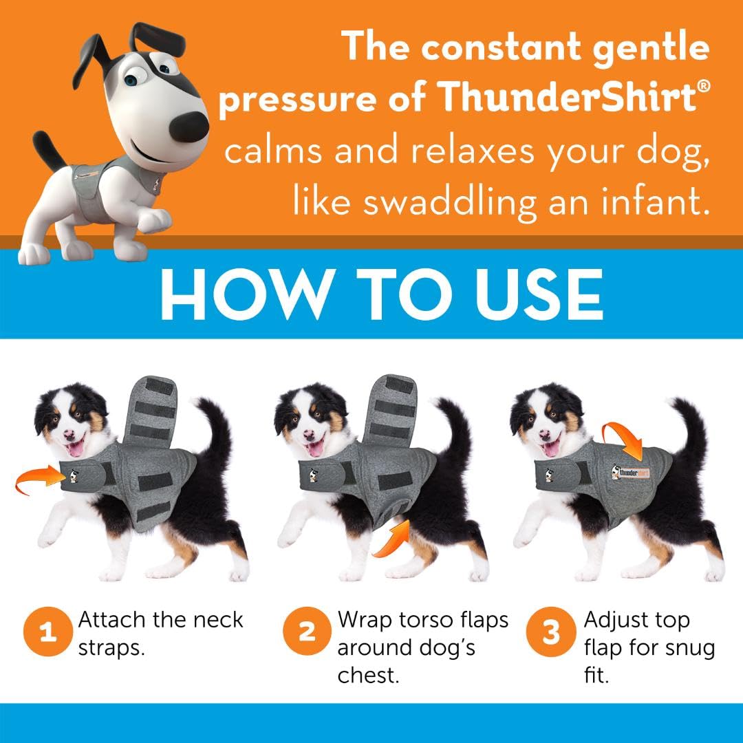 ThunderShirt for Dogs, X Small, Heather Gray Classic - Dog Anxiety Relief Calming Vest The Dachshund Zone
