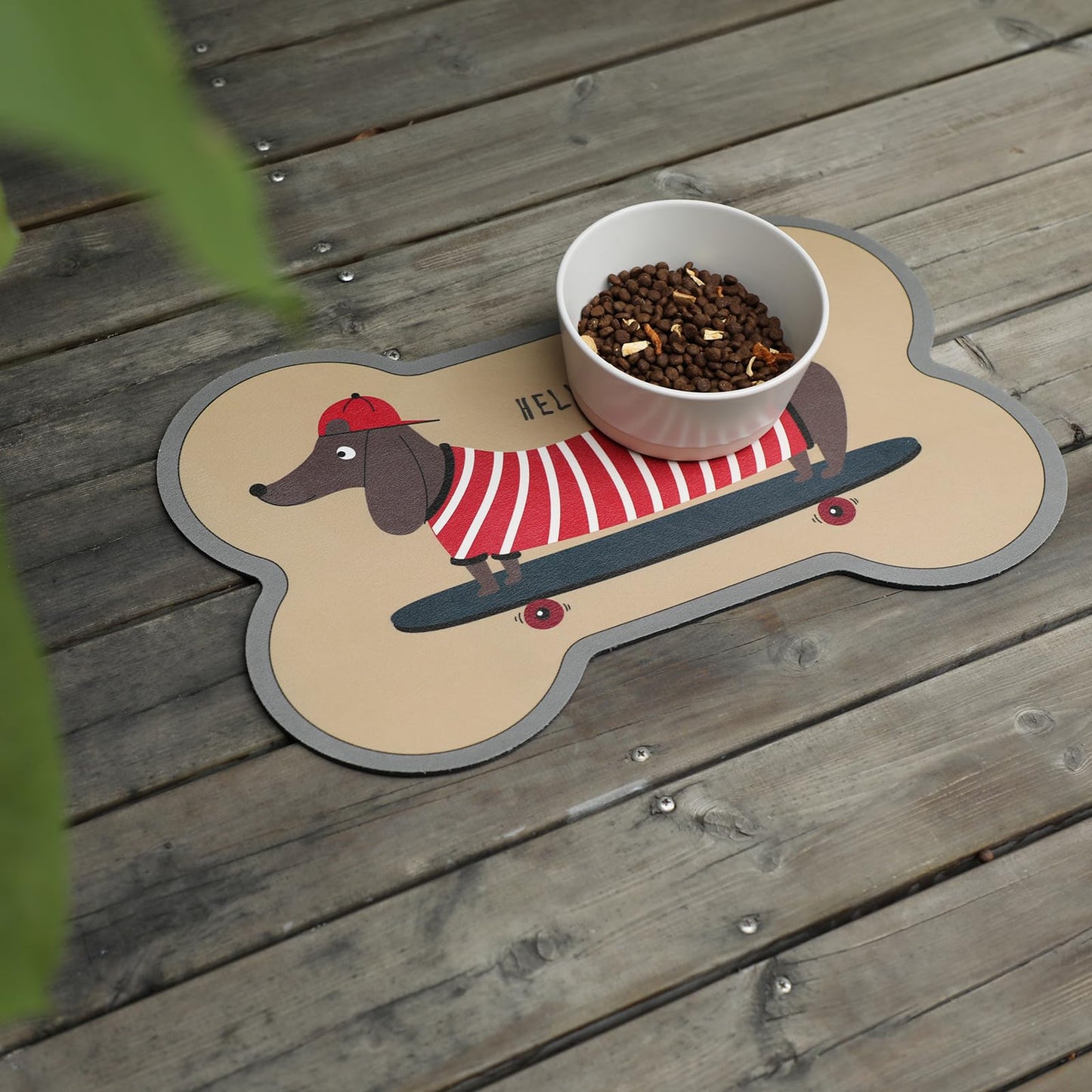 Le courant Feeding Plastic Placemat for Food and Water Bowl The Dachshund Zone