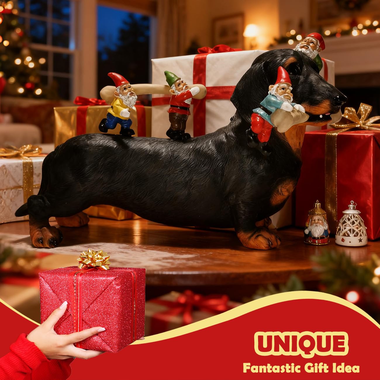 Sunthus Dachshund Garden Gnomes Statues Outdoor Funny Decorations Yard Weiner Decor The Dachshund Zone