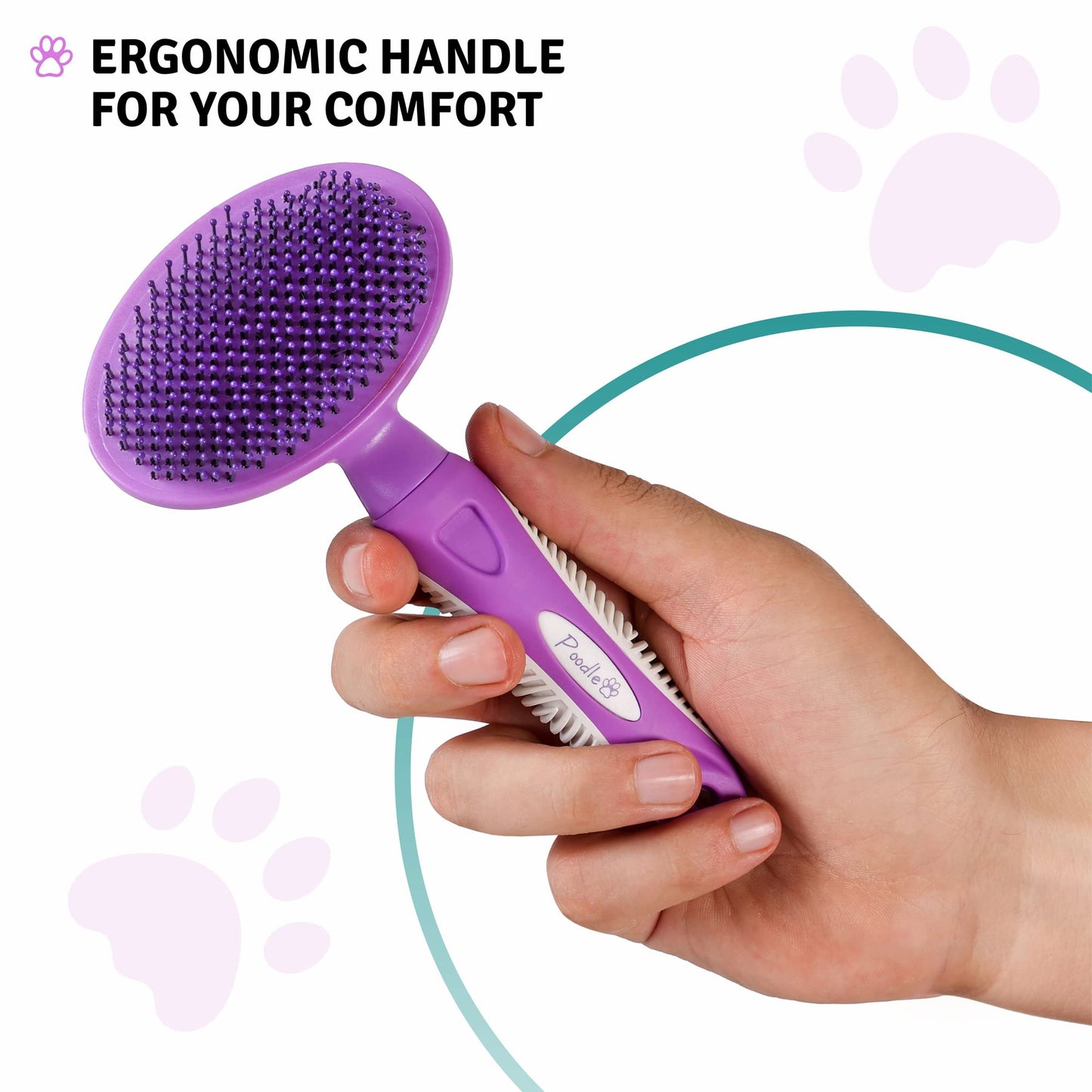 Round Bristle Pet Brush for Dogs and Cats - Soft Dog Brush for Grooming Short or Long Hair The Dachshund Zone
