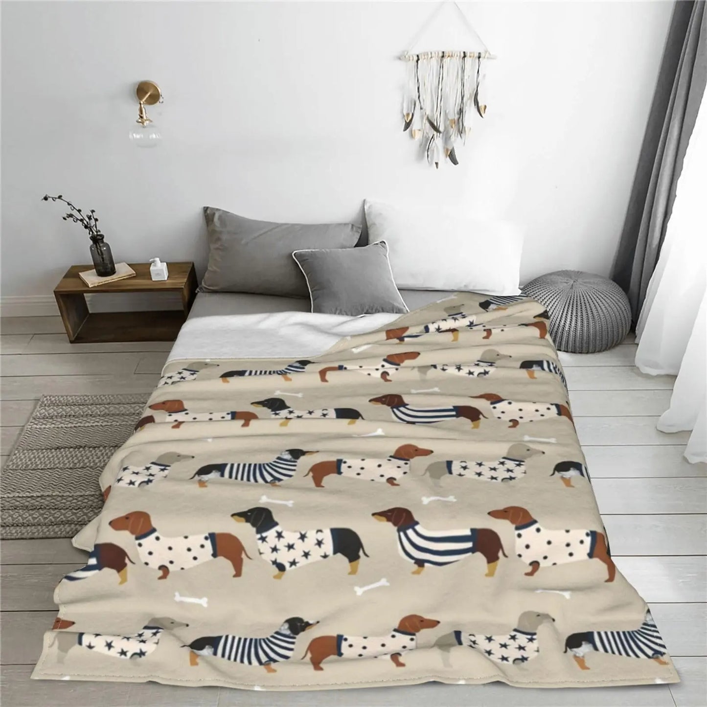 Dachshunds Dog Flannel Fleece Bed Throw Blanket The Dachshund Zone