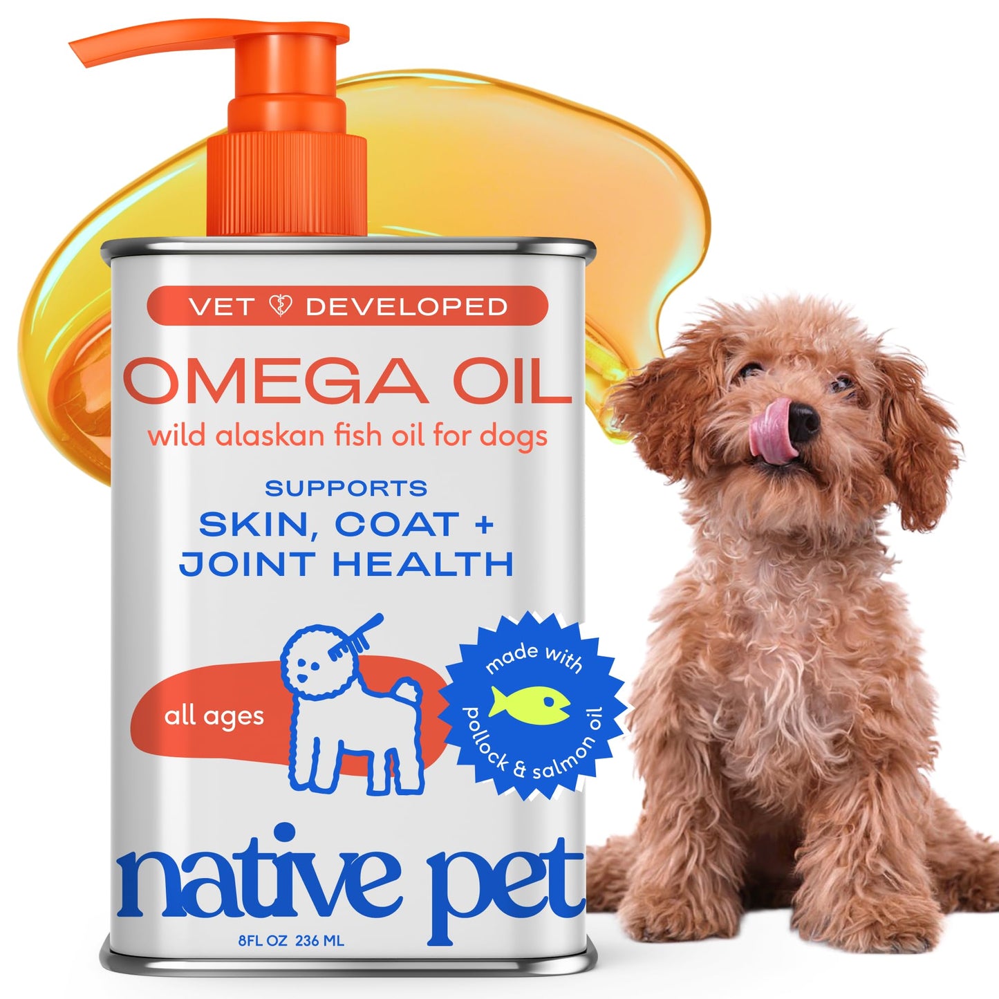 Native Pet Omega 3 Fish Oil for Dogs & Cats - Promotes Healthy Skin, Shiny Coat, & Strong Joints The Dachshund Zone