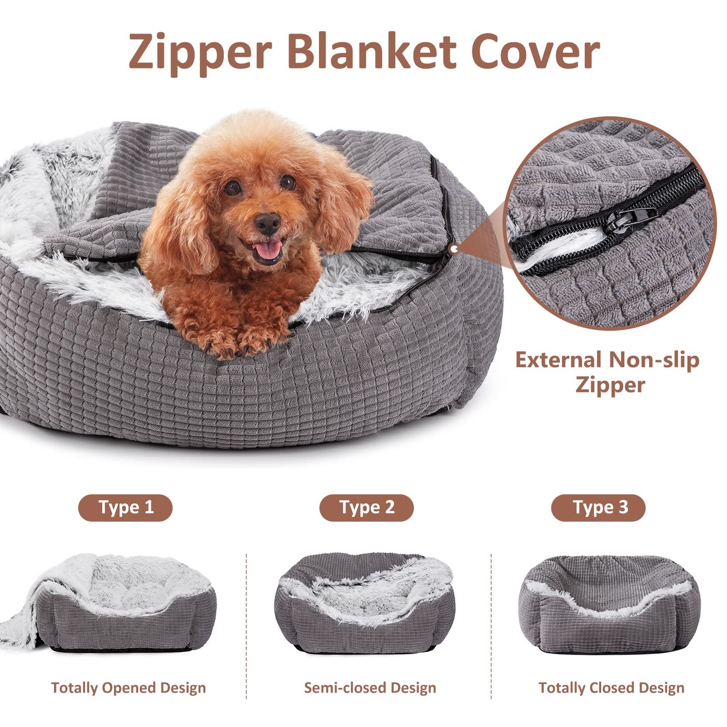 Dog Beds for Small Dogs, Rectangle Cave Hooded Blanket Puppy Bed The Dachshund Zone