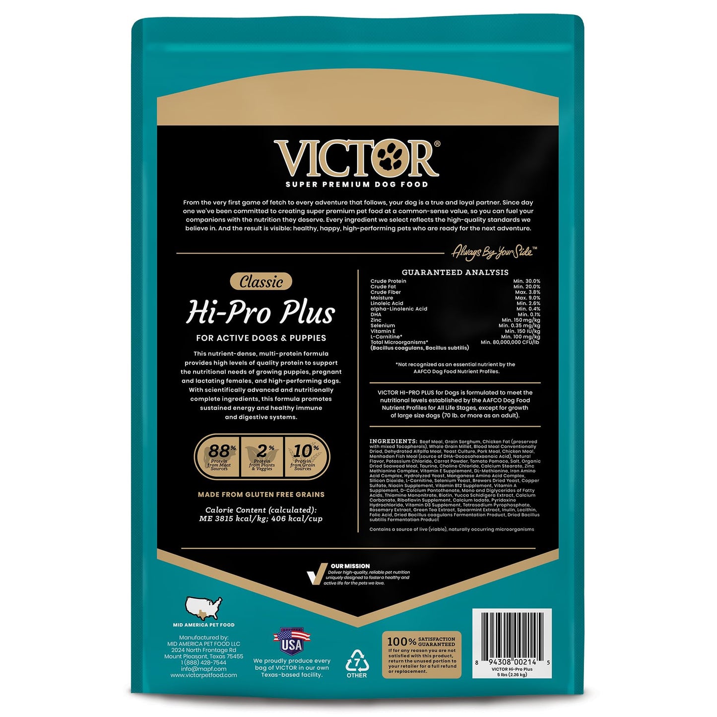 VICTOR Super Premium Dog Food – Hi-Pro Plus Dry Kibble The Dachshund Zone