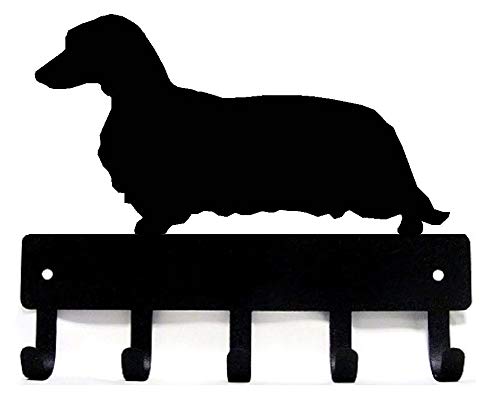 The Metal Peddler Longhaired Dachshund Key Holder for Wall The Dachshund Zone