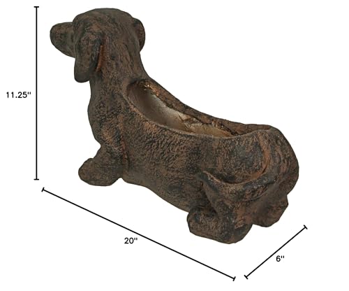 Whimsical Dachshund Dog Resin Planter The Dachshund Zone