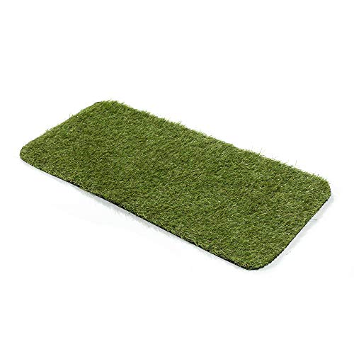 Ottomanson Artificial Grass Puppy Potty Training Pad with Tray, 15" x 30" Reusable Pee Pad The Dachshund Zone