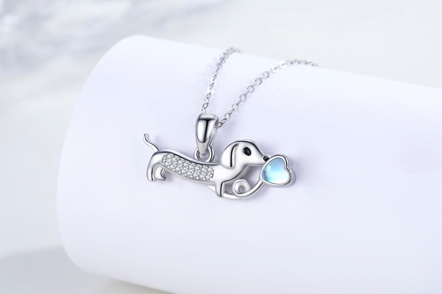 LES OSEWA Dachshund Necklace Sterling Silver Dachshund Pendant The Dachshund Zone