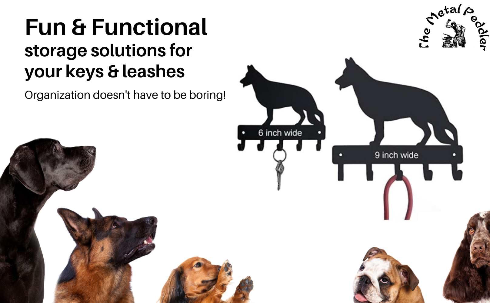 The Metal Peddler Longhaired Dachshund Key Holder for Wall The Dachshund Zone