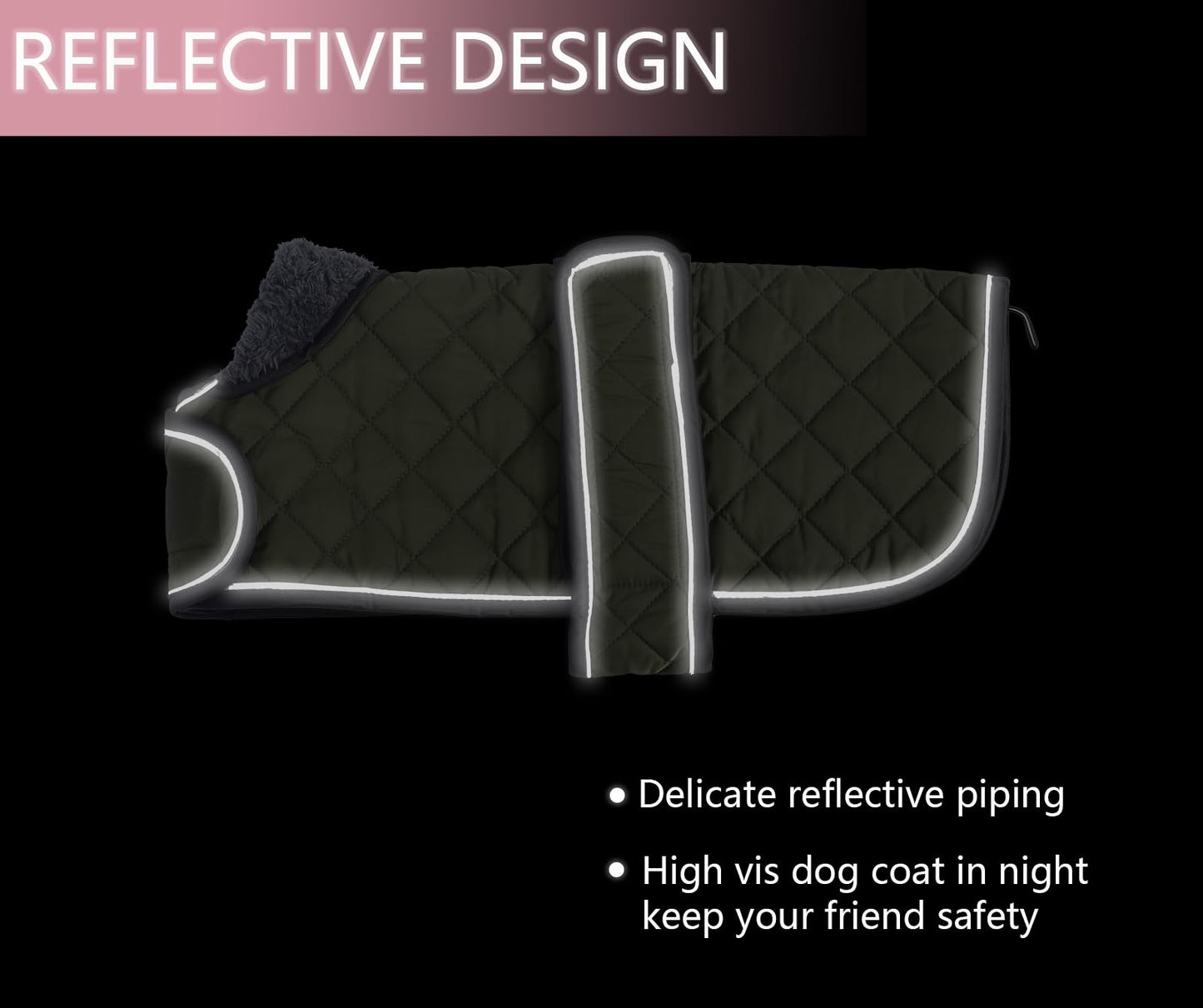 Warm Thermal Quilted Dachshund Coat,Dog Winter Coat with Warm Fleece Lining The Dachshund Zone