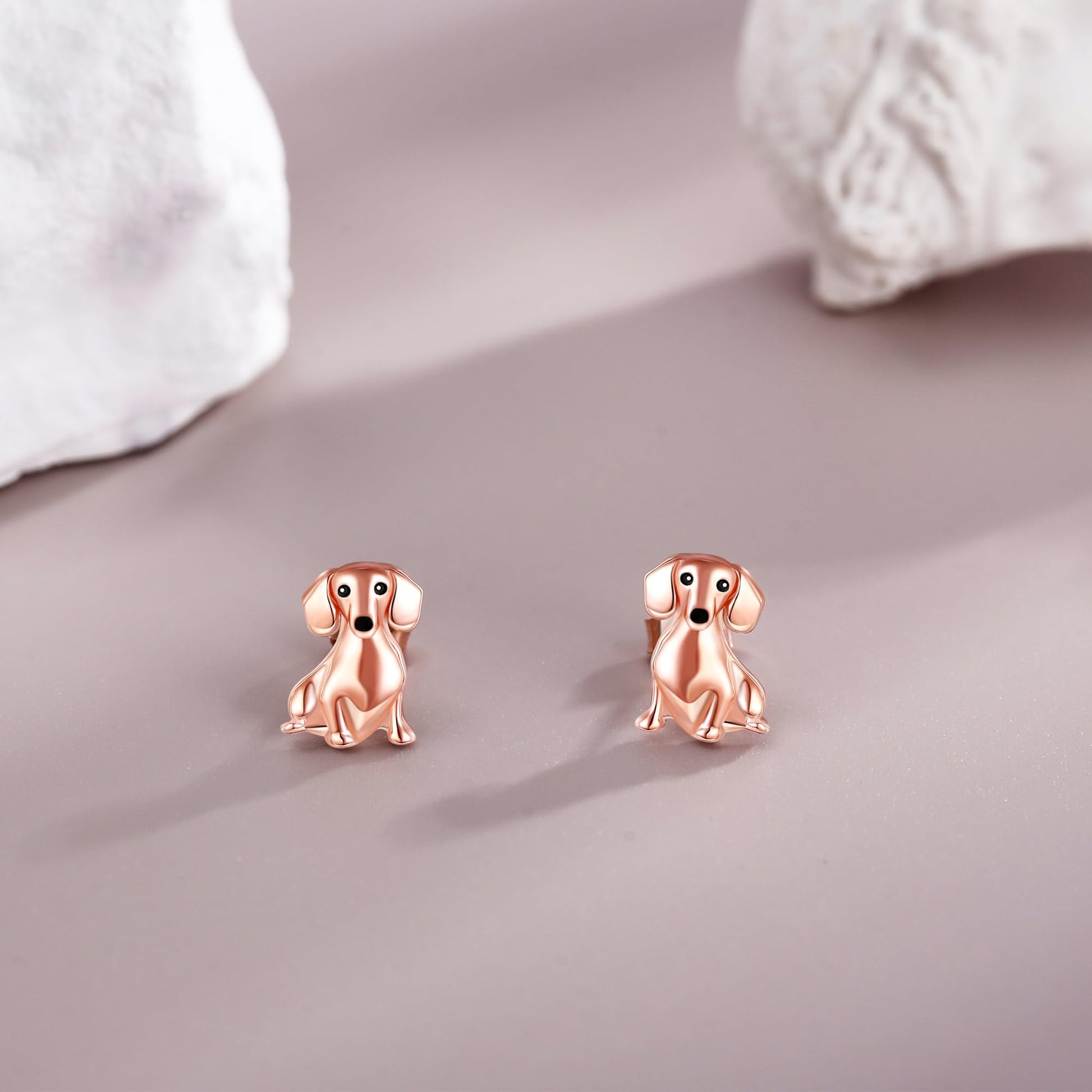 AXOMY Dachshund Stud Earrings 925 Sterling Silver Cute Dachshund Earrings The Dachshund Zone