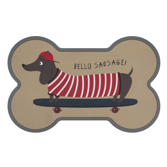 Le courant Feeding Plastic Placemat for Food and Water Bowl The Dachshund Zone