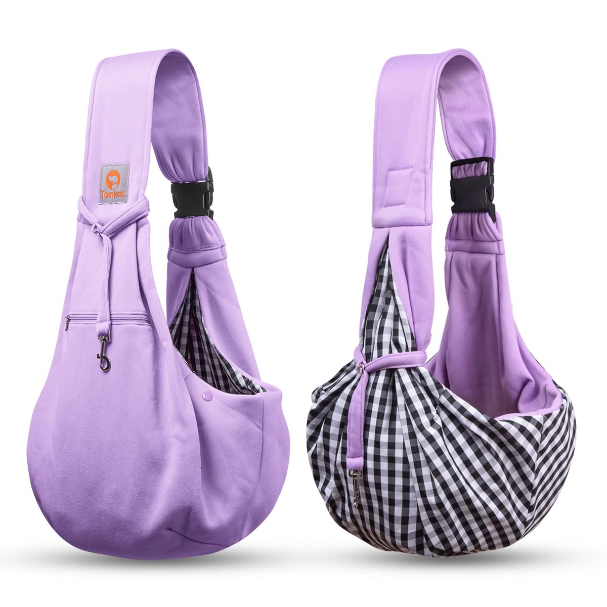 Tomkas Small Dog Sling Carrier - Zipper Pocket & Adjustable Strap The Dachshund Zone