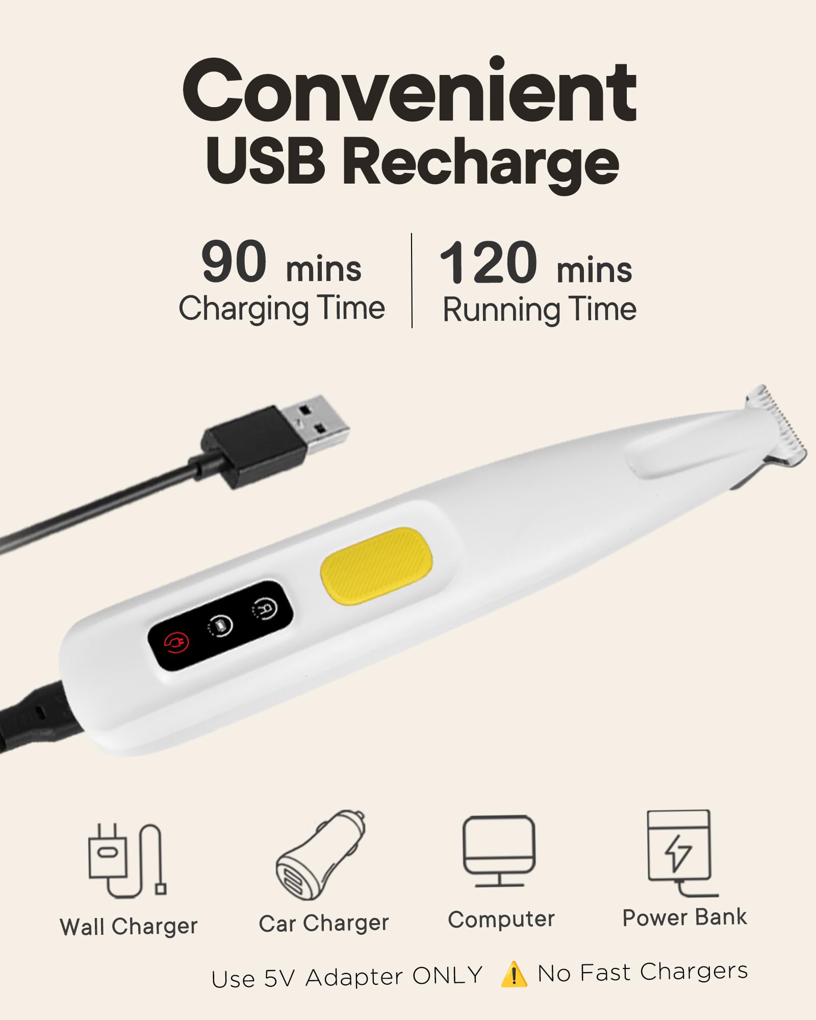 FURBONA Upgraded Dog Paw Trimmer with LED Light, 18 mm Widen Blade, 35 dB Low Noise, LED Display, Fully Waterproof, Rechargeable Clipper for Dogs Cats Trimming Paws, Eyes, Ears, Face, and Rump The Dachshund Zone