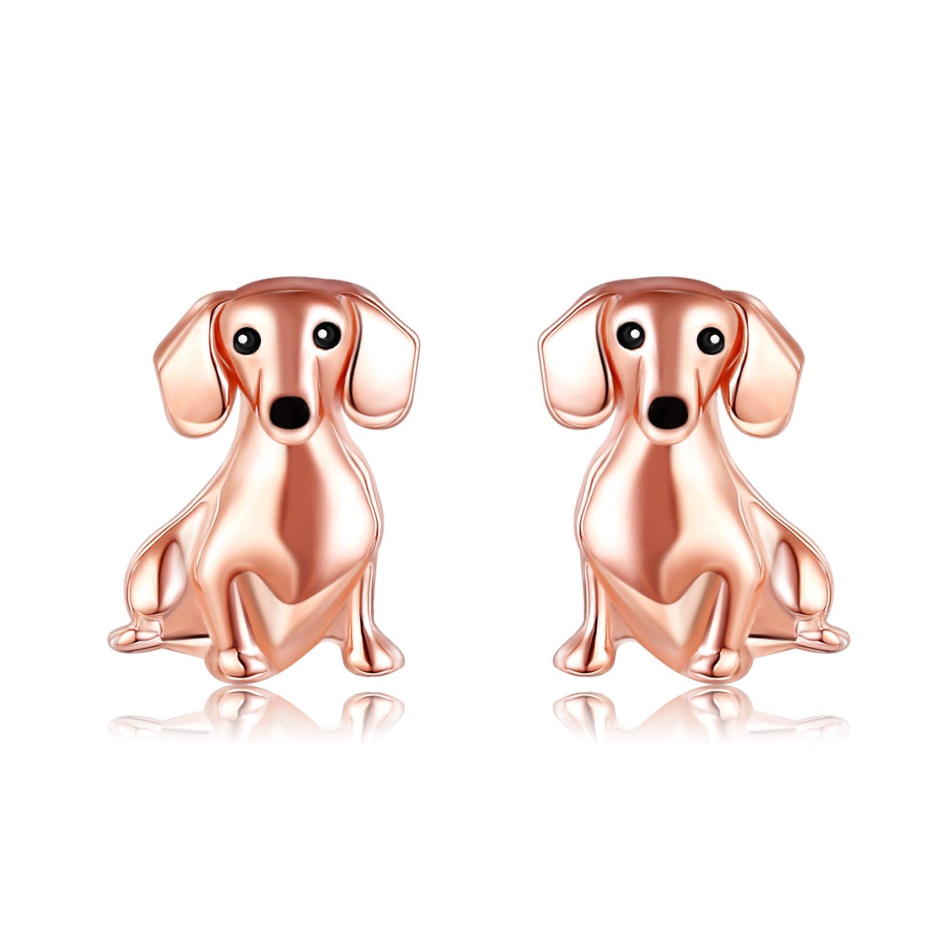 AXOMY Dachshund Stud Earrings 925 Sterling Silver Cute Dachshund Earrings The Dachshund Zone
