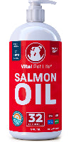 Salmon Oil for Dogs & Cats - Healthy Skin & Coat, Fish Oil, Omega 3 EPA DHA The Dachshund Zone