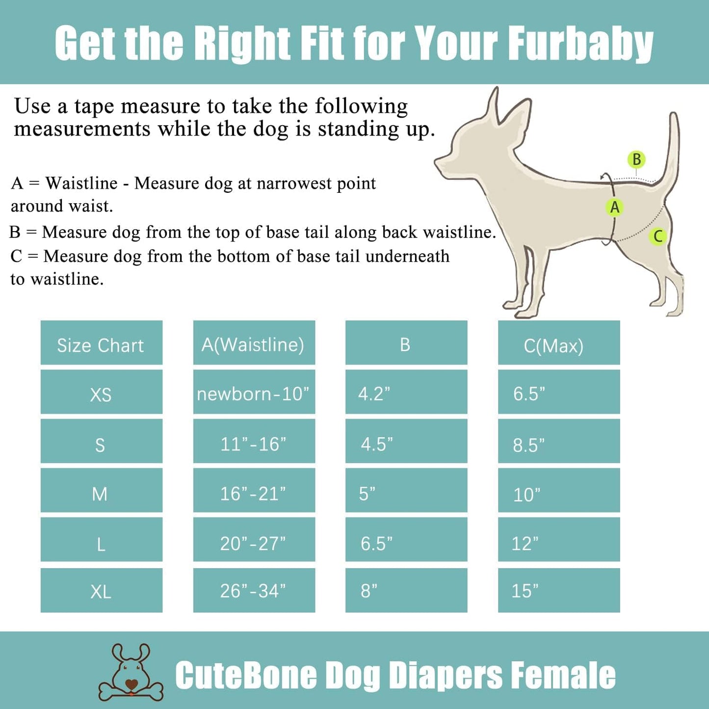 CuteBone Female Dog Diapers with Skirts 3 Pack Reusable Puppy Dresses Pants for Heat Cycle Period QBD12S The Dachshund Zone