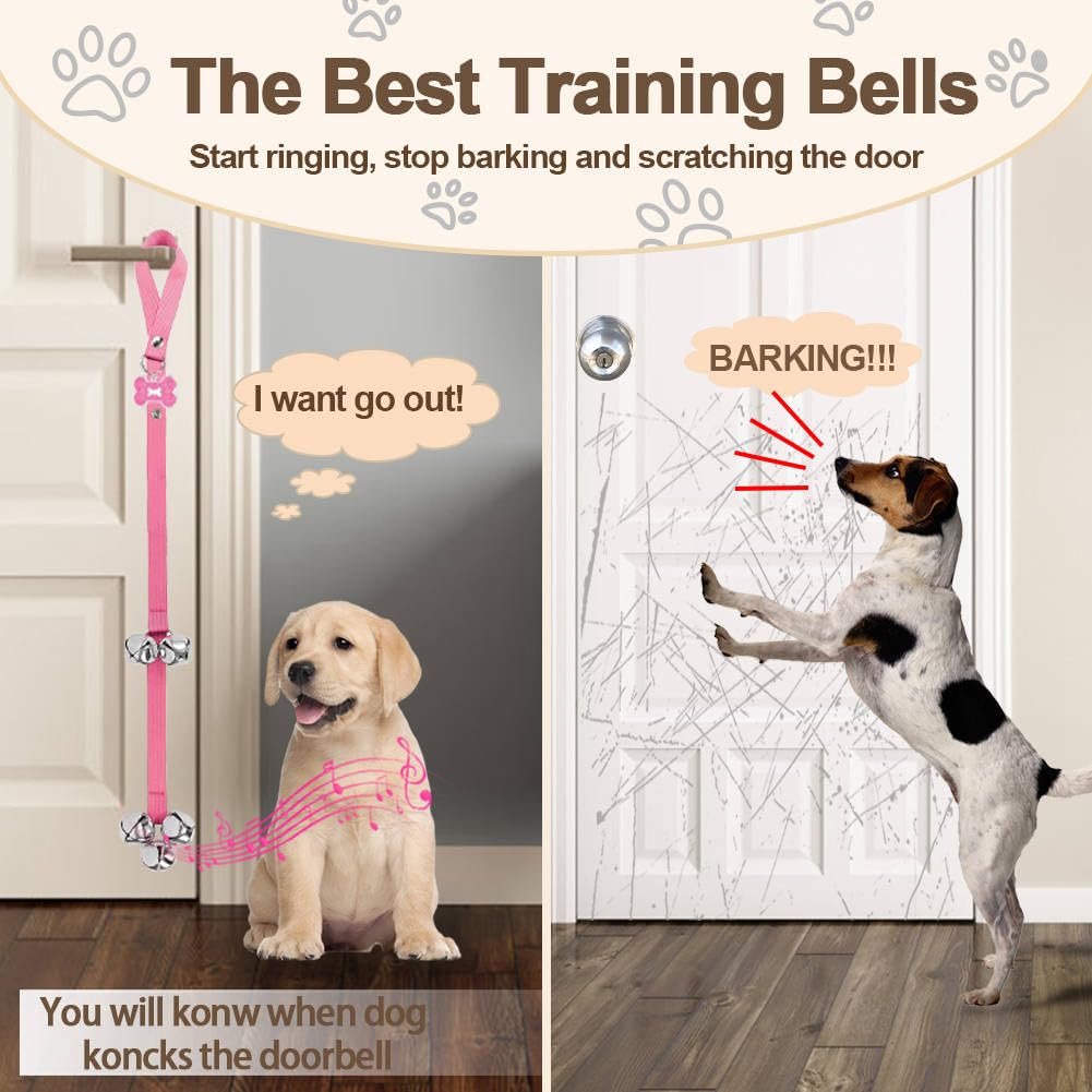 2 Pack Dog Door Bells Dog Doorbell to go Outside Puppy Train Bell The Dachshund Zone