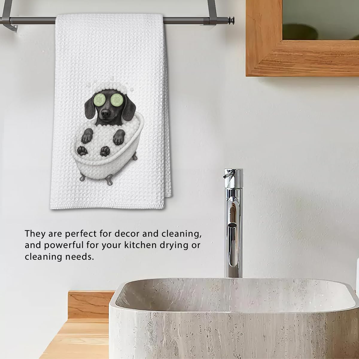 Playful Dachshund Kitchen Towels 1 PCS The Dachshund Zone