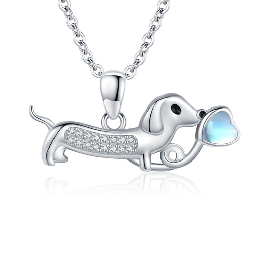LES OSEWA Dachshund Necklace Sterling Silver Dachshund Pendant The Dachshund Zone