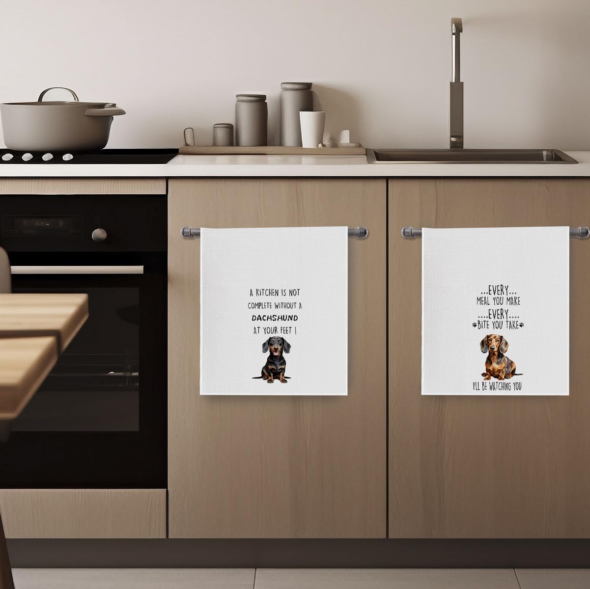 Funny Dachshund Dish Towels Set The Dachshund Zone