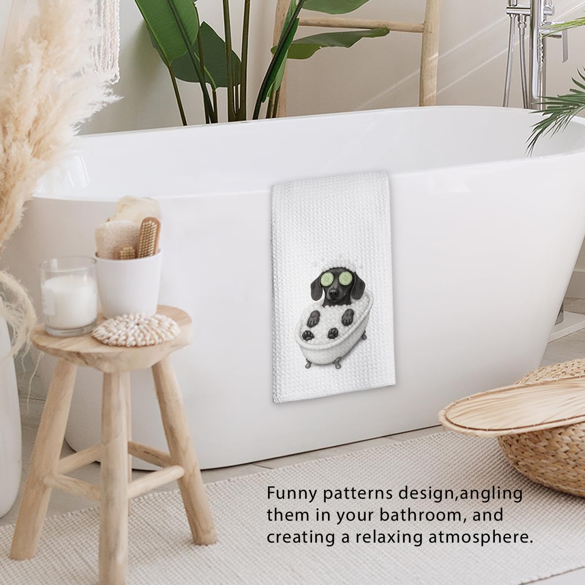 Playful Dachshund Kitchen Towels 1 PCS The Dachshund Zone