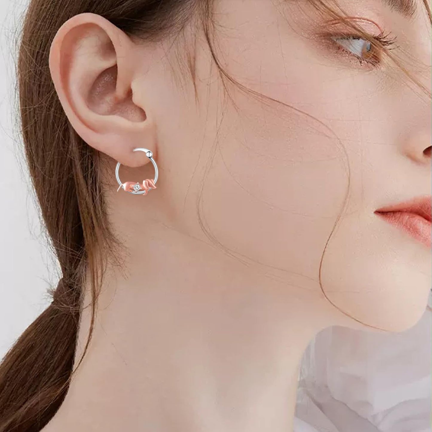 Fuguangju Dachshund Sterling Silver Hoop Earrings The Dachshund Zone