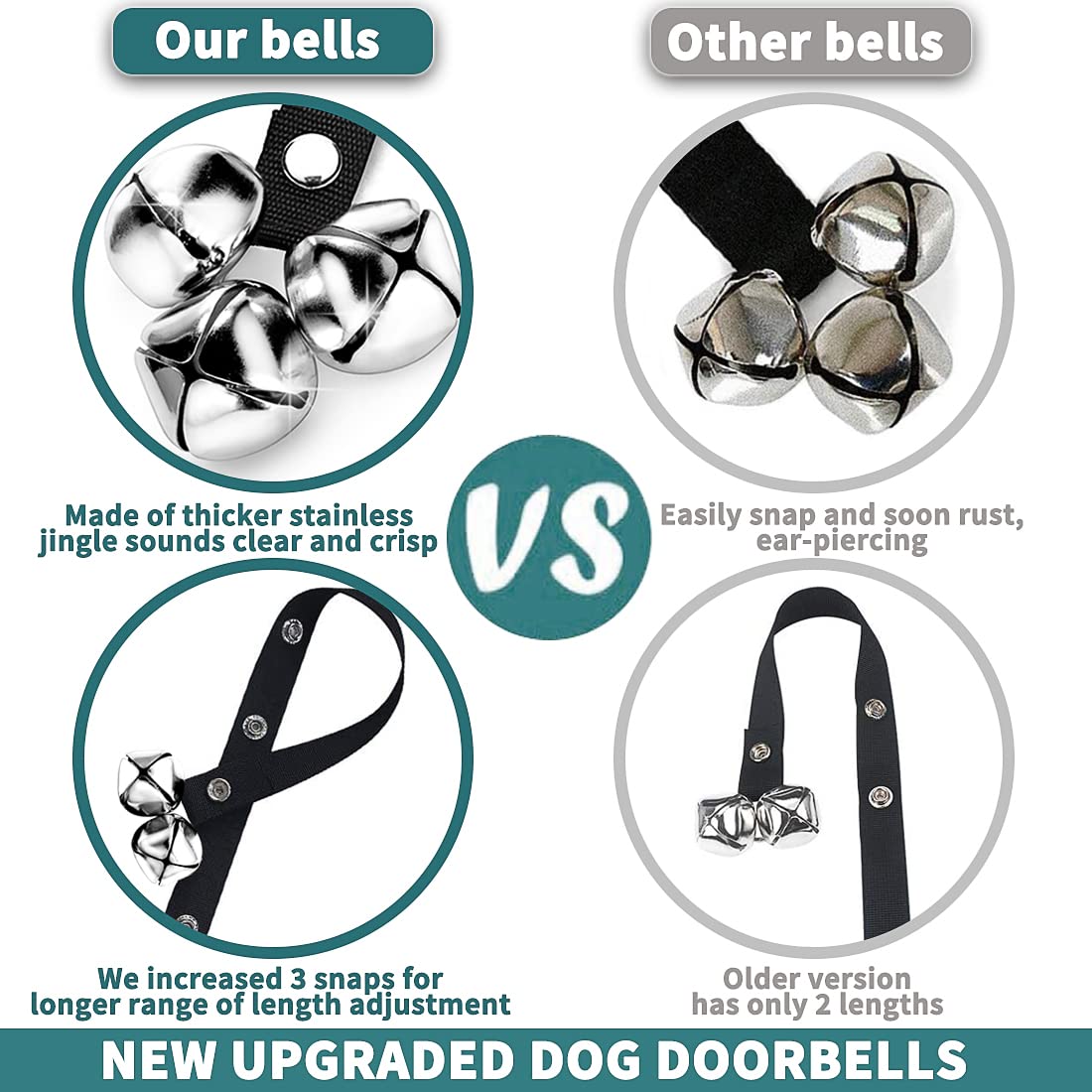 2 Pack Dog Doorbells Premium Quality The Dachshund Zone