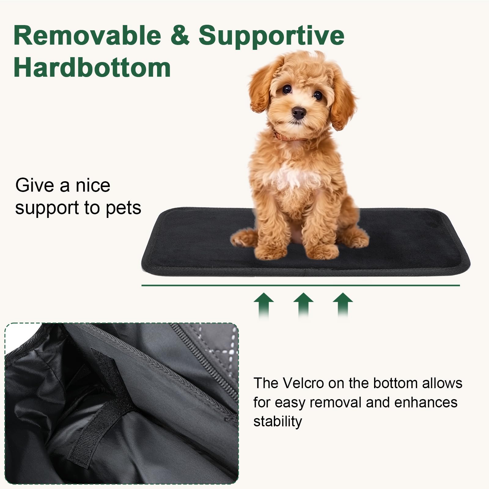 Pecute Dog Purse Carrier,  Fits Dogs 5.5 lbs to 11 lbs, Black Pecute