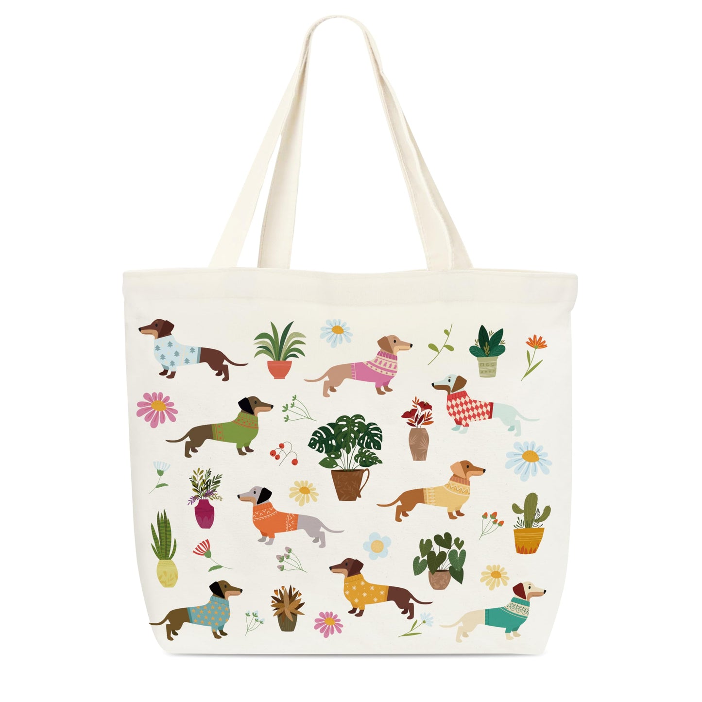 Dachshund Canvas Tote Bag The Dachshund Zone