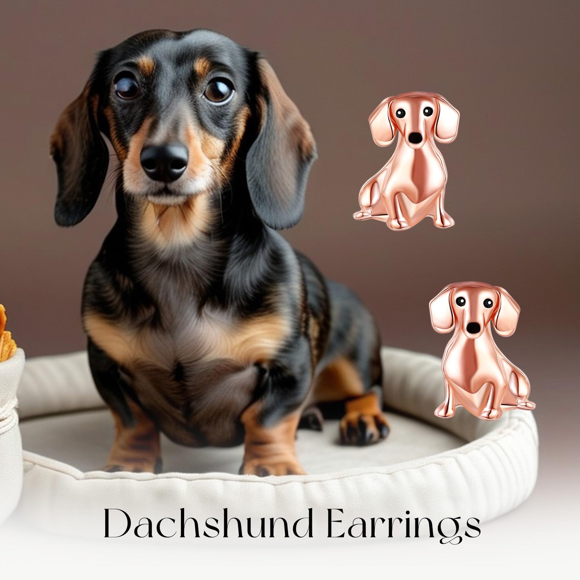 AXOMY Dachshund Stud Earrings 925 Sterling Silver Cute Dachshund Earrings The Dachshund Zone