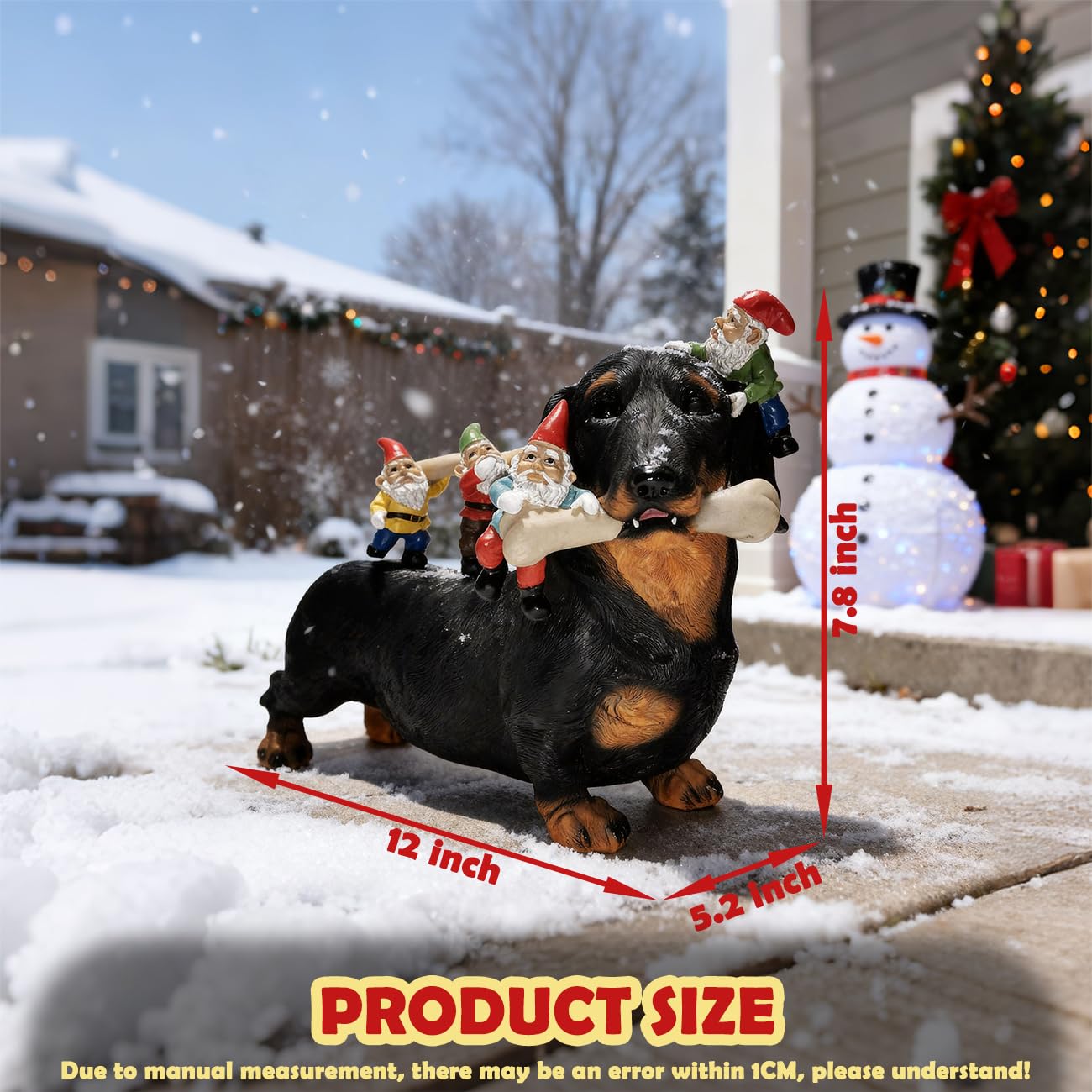 Sunthus Dachshund Garden Gnomes Statues Outdoor Funny Decorations Yard Weiner Decor The Dachshund Zone