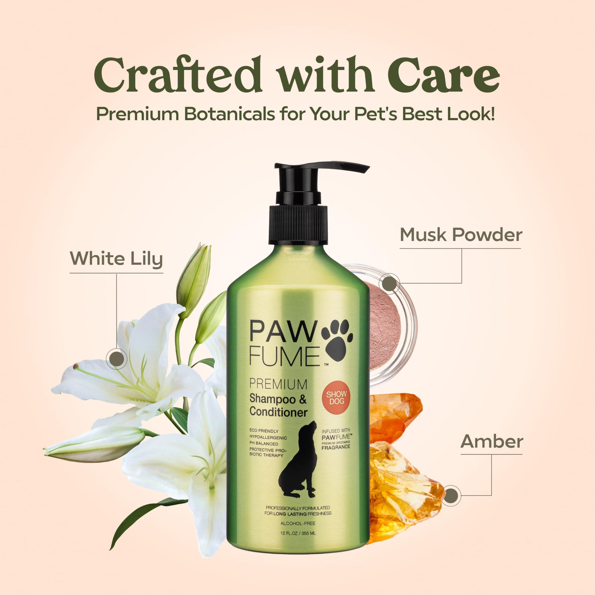 PAWFUME Deshedding Dog Shampoo and Conditioner, Show Dog The Dachshund Zone