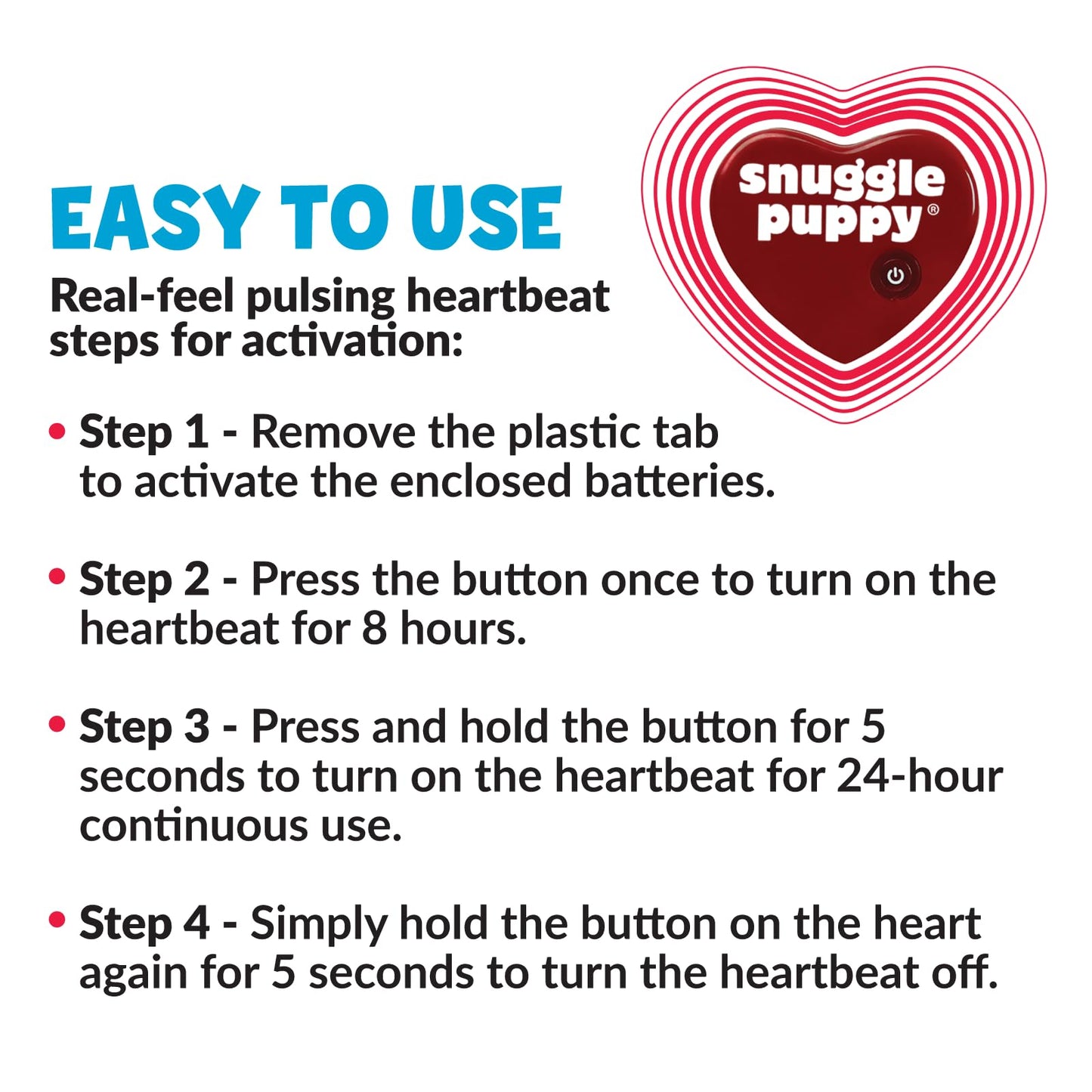 Original Snuggle Puppy Heartbeat Puppy Toy - Heartbeat Puppy for Dogs - Pet Anxiety Relief The Dachshund Zone