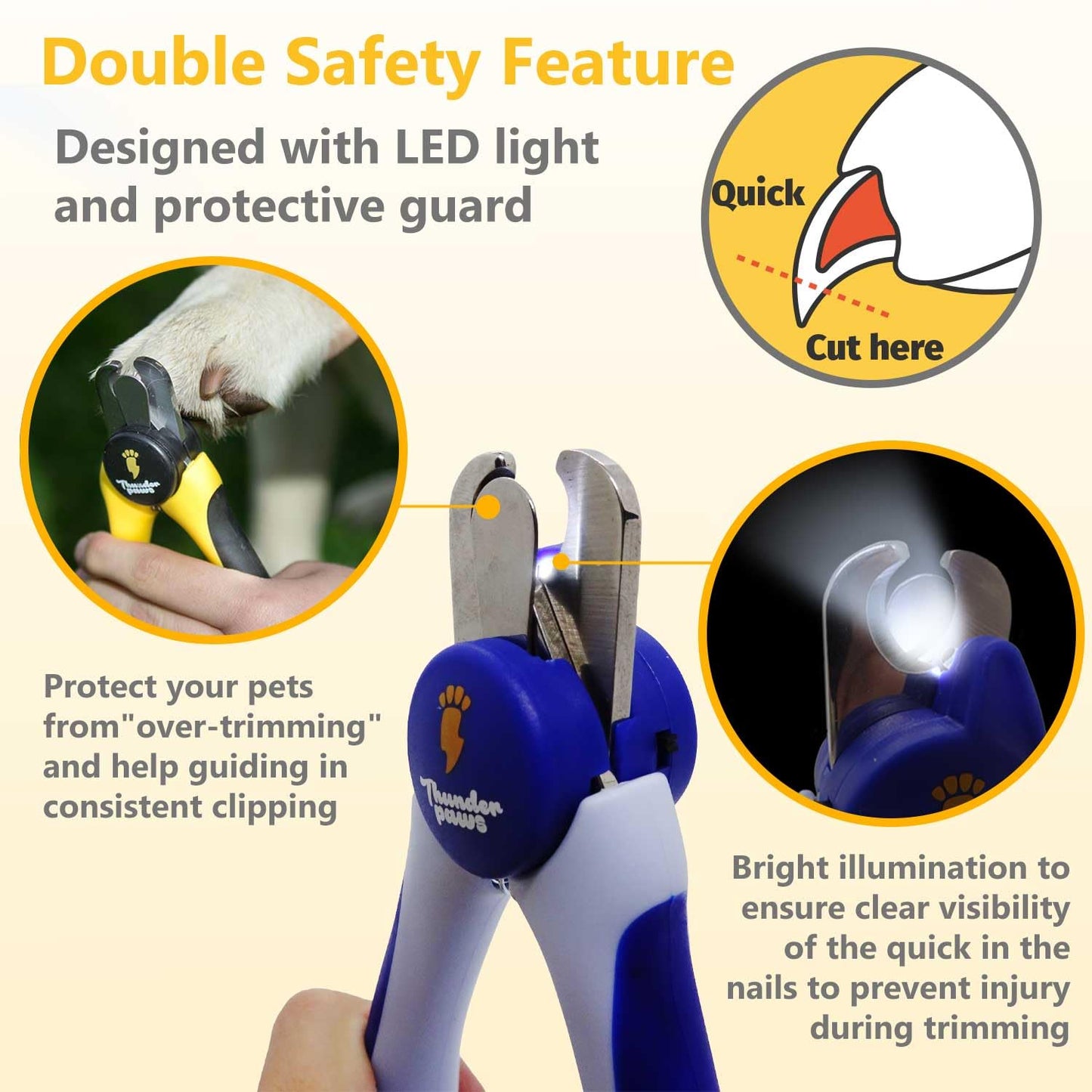 Thunderpaws LED Dog NailClippers with Light, Trimmers with Protective Guard The Dachshund Zone