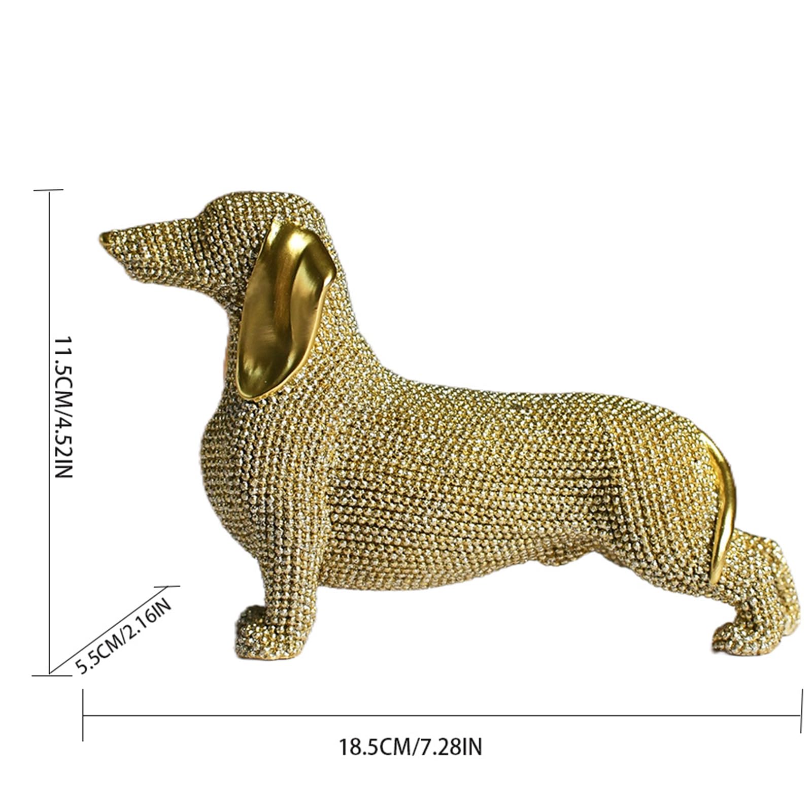 KalyZ@rts Fashionable Dachshund Sculpture - Abstract Resin The Dachshund Zone