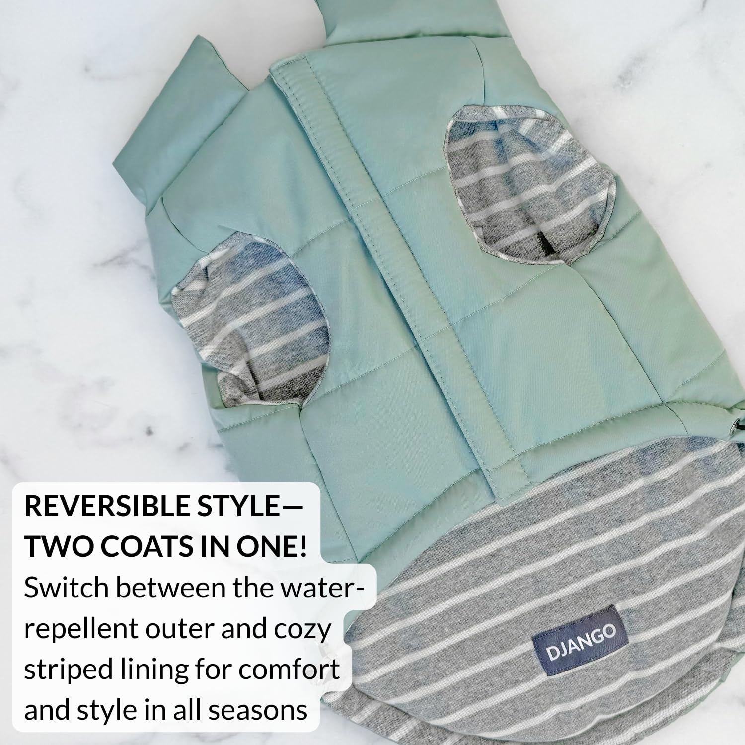 DJANGO Puffer Dog Coat – Warm Winter Dog Jacket & Water-Repellent Insulated Puffer Vest The Dachshund Zone