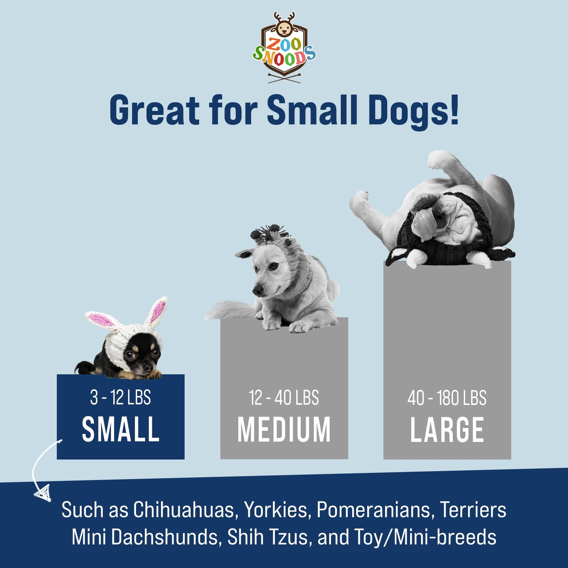 Zoo Snoods Rooster Costume - Knit Chicken Dog Snood Ear Wrap for Pets, Warm Neck Cover for Halloween and Winter (Small) The Dachshund Zone