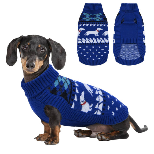 Leletail Dachshund Sweater, Turtleneck Dog Sweater The Dachshund Zone