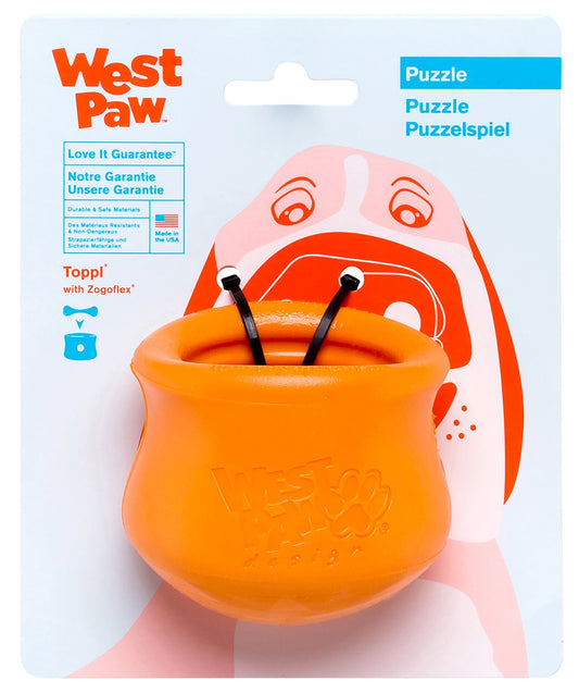 West Paw Zogoflex Toppl Treat Dispensing Dog Toy Puzzle The Dachshund Zone