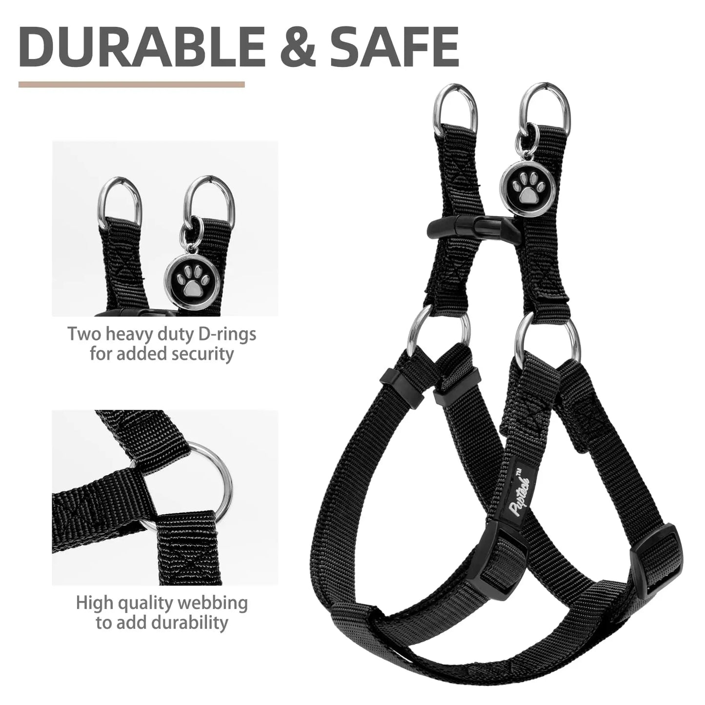 PUPTECK No Pull Dog Harness Soft Adjustable Basic Nylon The Dachshund Zone