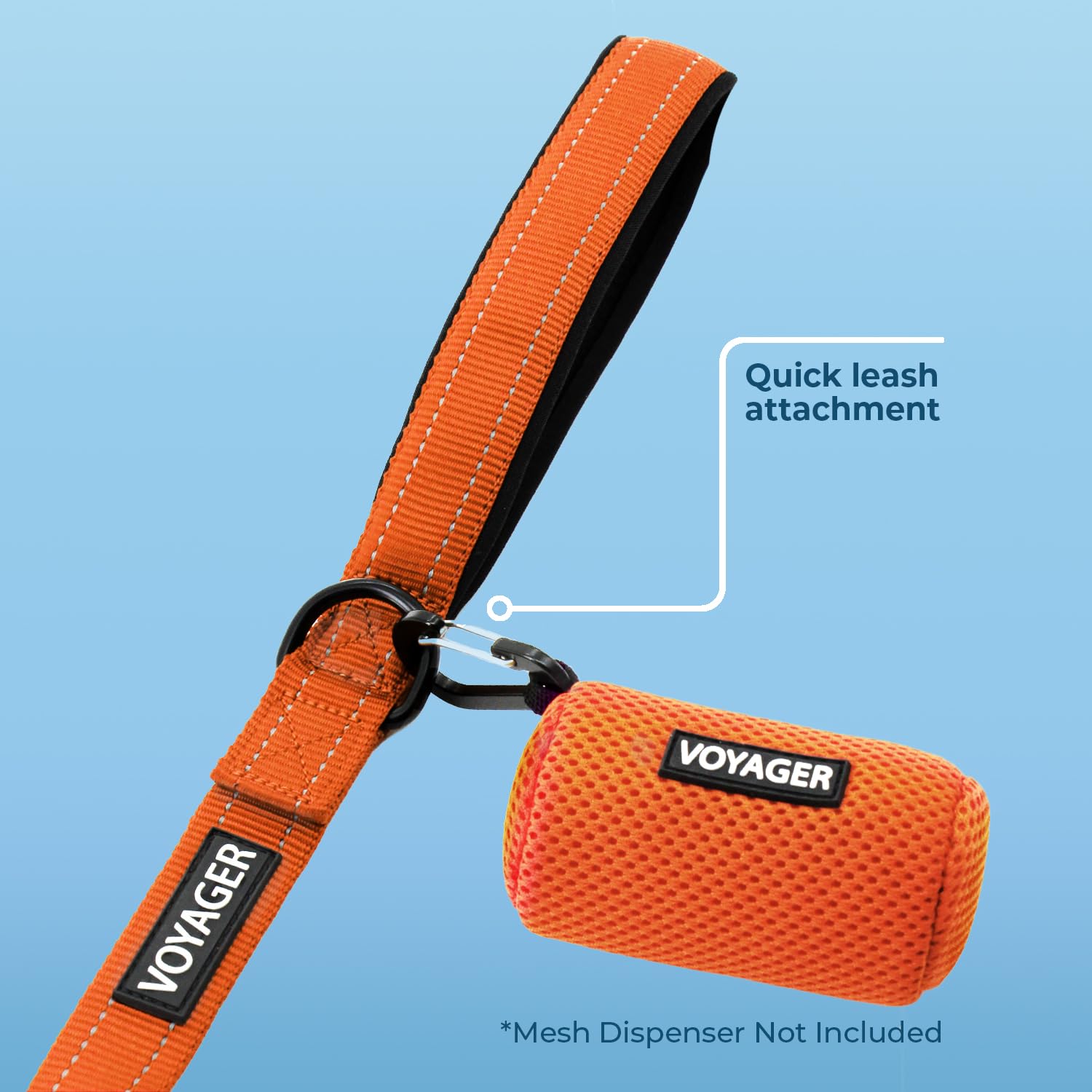 Voyager Reflective Dog Leash with Neoprene Handle The Dachshund Zone