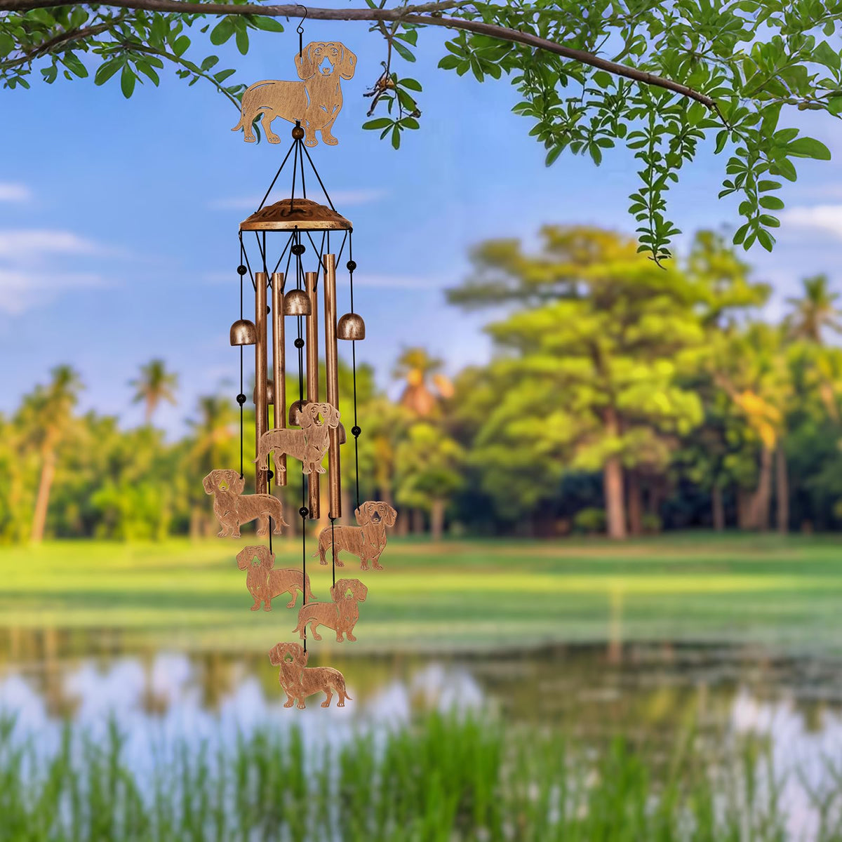 Dachshund Wind Chimes for Outside The Dachshund Zone