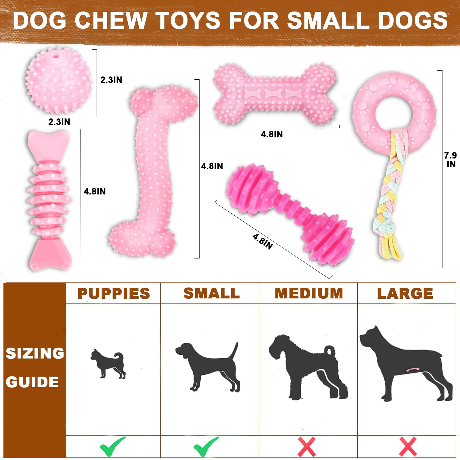 CGBD Puppy Toys, 6 Pack Dog Chew Toys for Puppy - The Dachshund Zone
