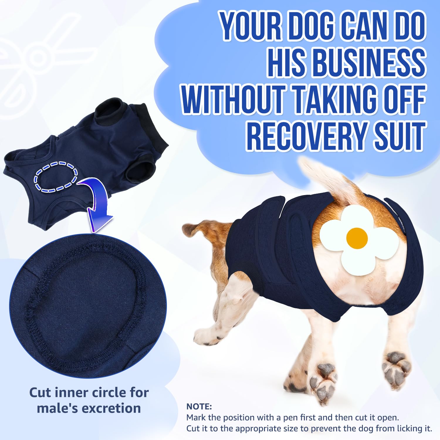 Dog Surgery Recovery Suit - Zipper On Dog Onesies The Dachshund Zone