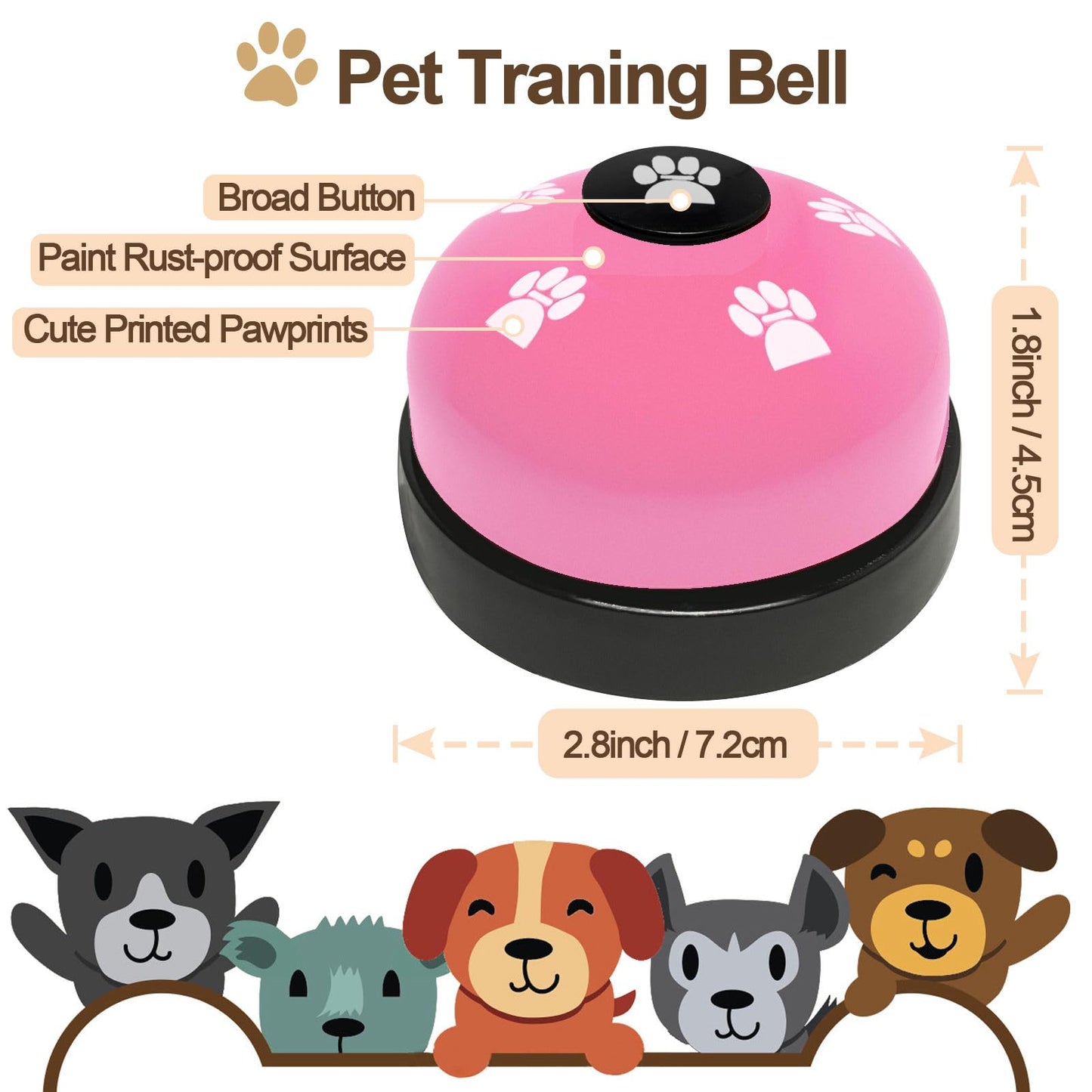 2 Pack Dog Door Bells Dog Doorbell to go Outside Puppy Train Bell The Dachshund Zone