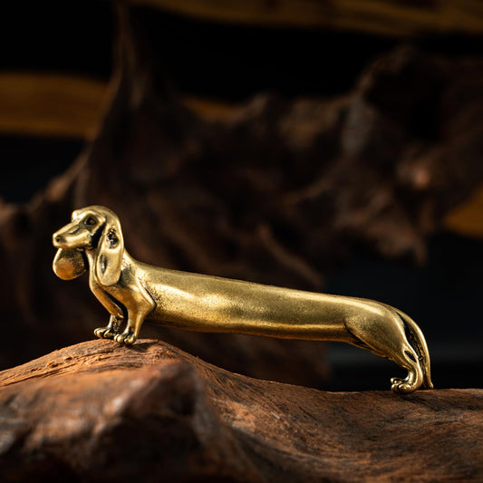 CHOVY Vintage Solid Brass Miniature The Dachshund Zone