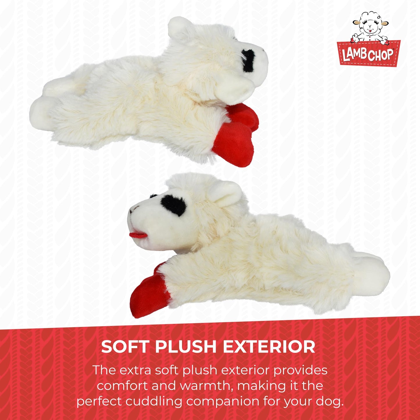 Multipet Lamb Chop Dog Plush Toy - Squeaky Toy for All Dogs The Dachshund Zone