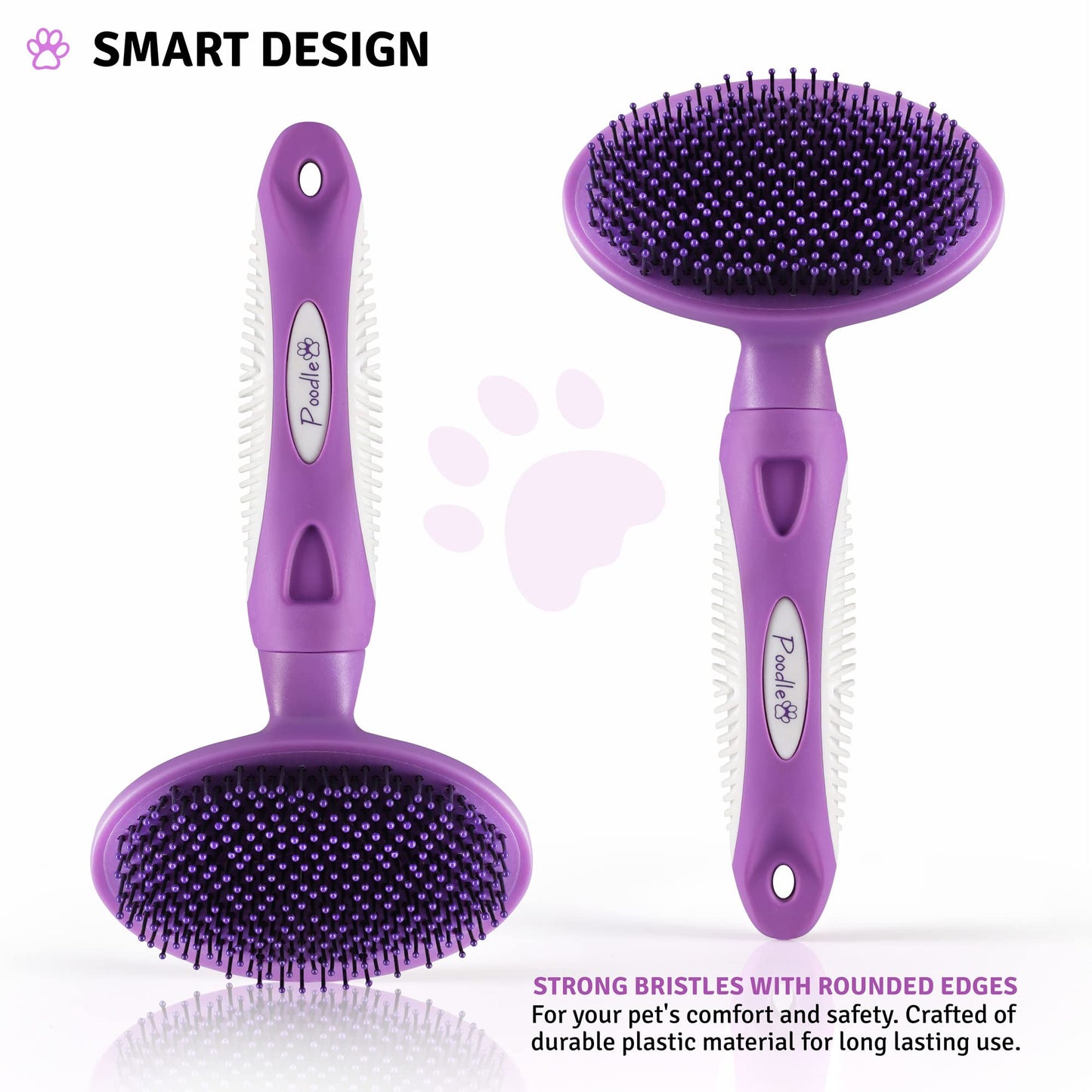 Round Bristle Pet Brush for Dogs and Cats - Soft Dog Brush for Grooming Short or Long Hair The Dachshund Zone